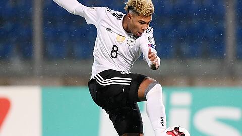 Perfekter Einstand im DFB-Team: Serge Gnabry, der Dreifach-Torschütze gegen San Marino.
