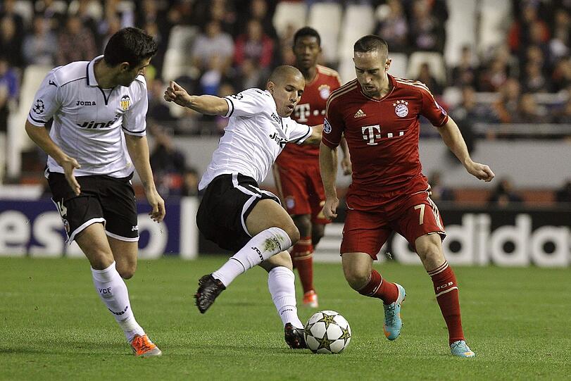 Franck Ribery im Spiel gegen den FC Valencia.