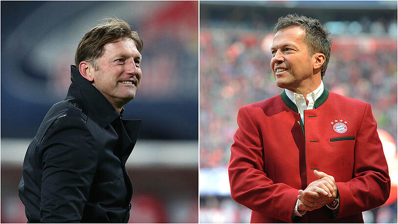 Der FC Bayern und die leidige Trainerfrage: Für Lothar Matthäus (r.) wäre RB-Trainer Ralph Hasenhüttl die beste deutschsprachige Lösung.