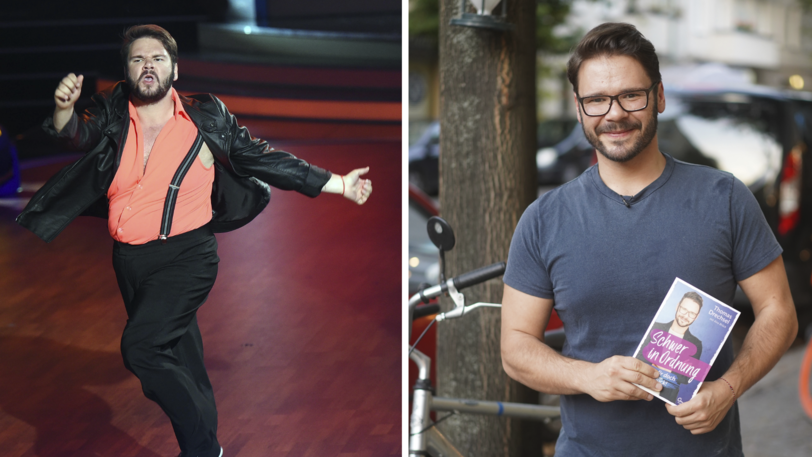 Schwer in Ordnung: GZSZ-Schauspieler Thomas Drechsel hat 30 Kilo abgenommen und ein Buch darüber geschrieben. Im Jahr 2015 wog er noch über 100 Kilo (links).