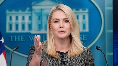 Trumps Sprecherin Karoline Leavitt sagte, der Ball liege im Handelsstreit nun in China. (Archivbild)