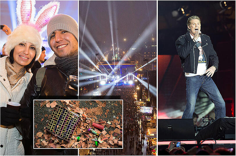 So feiert Berlin in das Jahr 2015: Die Silvester-Party am Brandenburger Tor mit David Hasselhoff und David Garrett - Die Bilder...