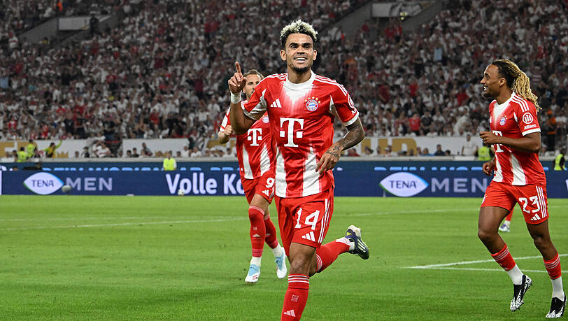 Traf im Franz-Beckenbauer-Supercup zum zwischenzeitlichen 2:0 für den FC Bayern: Neuzugang Luis Díaz.