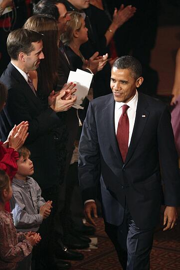 Obama bei der "Christmas in Washington"-Gala im National Building Museum.