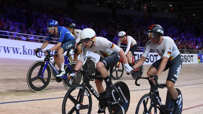 Dritte im Keirin: Roger Kluge und Theo Reinhardt aus Deutschland auf der Bahn. Dritte im Keirin: Roger Kluge und Theo Reinhardt aus Deutschland auf der Bahn.
