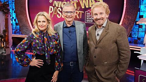 Barbara Schöneberger, Günther Jauch und Thomas Gottschalk stehen schon seit Jahren für "Denn sie wissen nicht, was passiert" vor der Kamera.