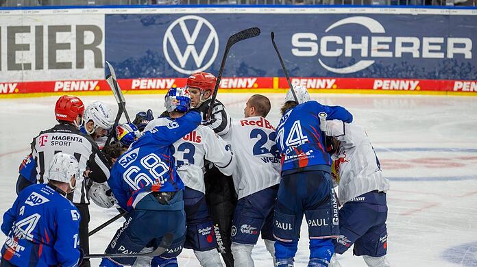 "Der Hasspegel ist am Anschlag": In Partie drei der Viertelfinalserie brannten bei den Adlern die Sicherungen dauernd durch. Am Dienstag kommt es nun in Mannheim zum nächsten Kräftemessen.