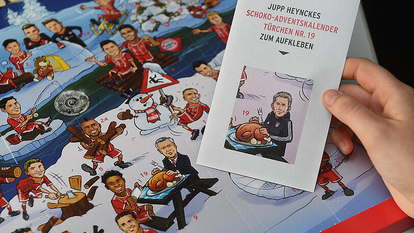 Ersatzteillager Adventskalender: Der FC Bayern gibt den Fans die Chance, Carlo Ancelotti mit Jupp Heynckes zu überkleben.