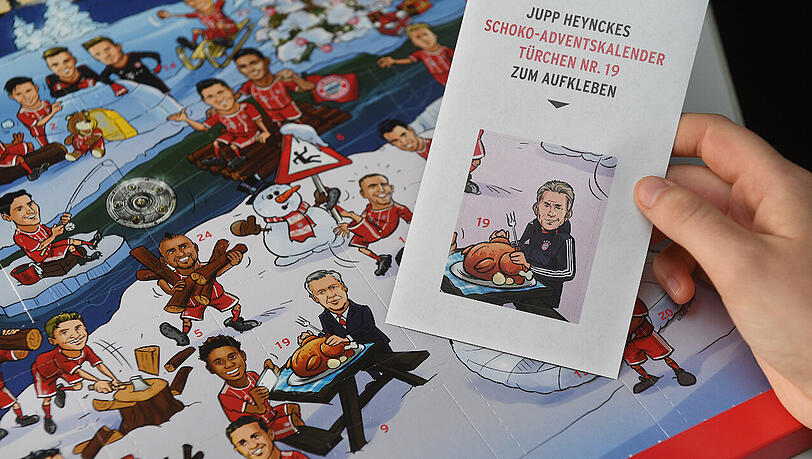 Ersatzteillager Adventskalender: Der FC Bayern gibt den Fans die Chance, Carlo Ancelotti mit Jupp Heynckes zu überkleben. Ersatzteillager Adventskalender: Der FC Bayern gibt den Fans die Chance, Carlo Ancelotti mit Jupp Heynckes zu überkleben.