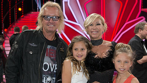 Familie Geiss beim Fototermin nach dem Viertelfinale von RTL "Let's Dance" in den Kölner MMC Stuidos im Mai 2014