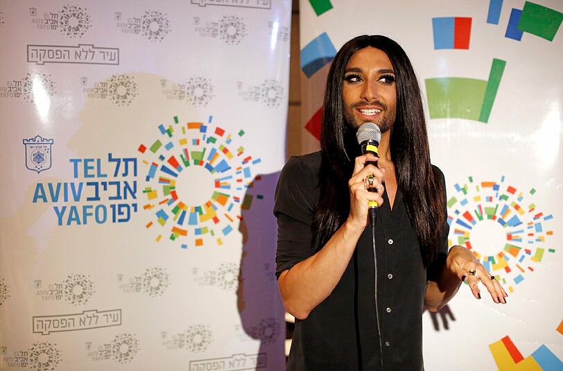 Conchita Wurst bei der Gay-Pride-Parade in Tel Aviv