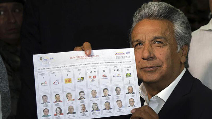 Lenin Moreno, der Kandidat der Regierungspartei PAIS.