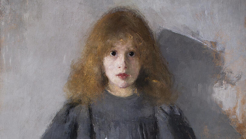 Olga Boznanskas "Mädchen mit Chrysanthemen". Olga Boznanskas "Mädchen mit Chrysanthemen".