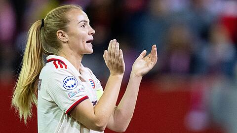 Spielt sie, spielt sie nicht? Der Einsatz von Bayern-Kapitänin Glodis Viggosdottir gegen Wolfsburg ist fraglich.