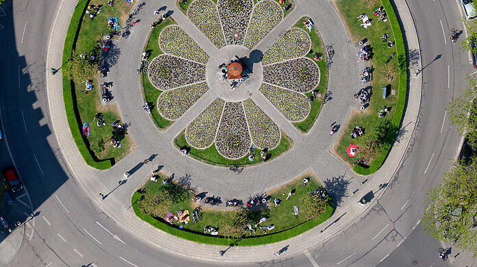 Rund und zentral: der Gärtnerplatz, der zu Ehren von Friedrich von Gärtner errichtet wurde.