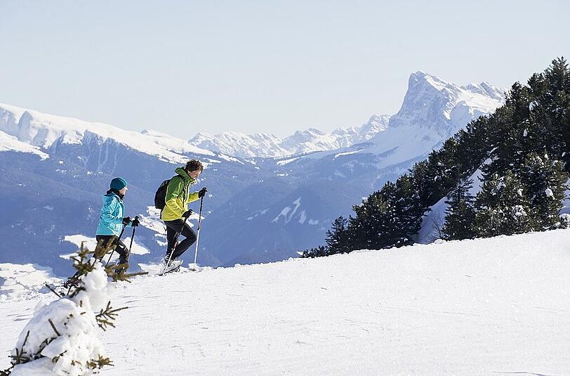 Die Villanderer Alm bietet ein wunderschönes Winterpanorama