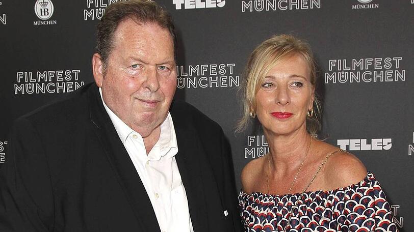 Ottfried Fischer mit Lebenspartnerin Simone Brandlmeier beim Filmfest Muenchen