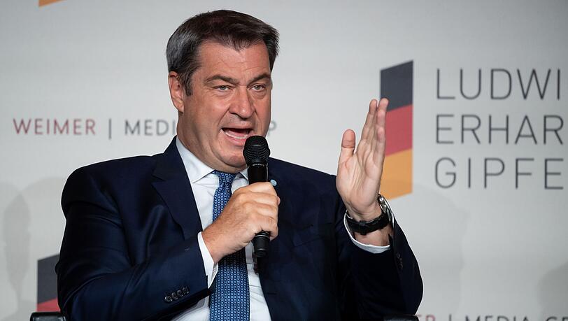 Markus Söder (CSU), Ministerpräsident von Bayern, nimmt am Ludwig-Erhard-Gipfel teil.