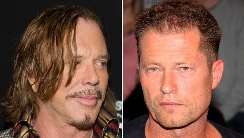 Mickey Rourke (l.) möchte Til Schweiger beistehen.