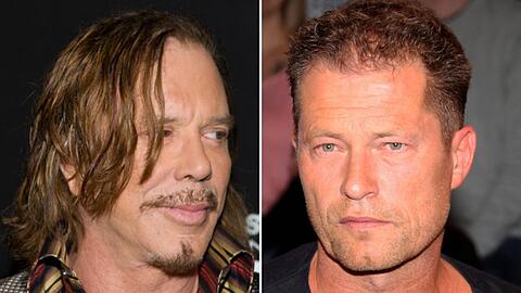 Mickey Rourke (l.) möchte Til Schweiger beistehen.