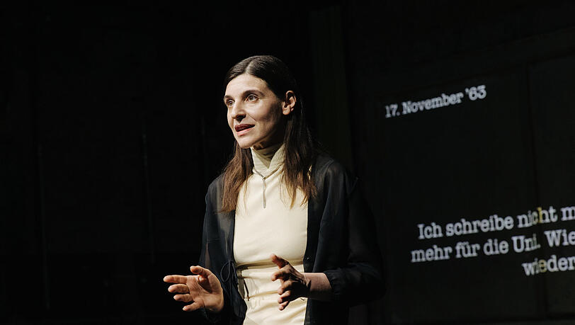 Eva Bay in „Das Ereignis“ nach dem Buch von Annie Ernaux. Eva Bay in „Das Ereignis“ nach dem Buch von Annie Ernaux.