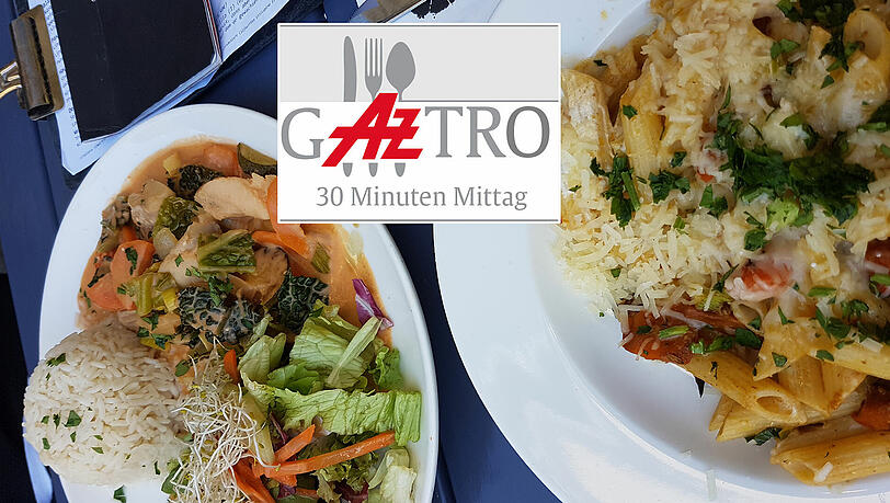 Ungewöhnlich: Kürbis mit Nudeln. Klassisch: Curry mit Salat. Ungewöhnlich: Kürbis mit Nudeln. Klassisch: Curry mit Salat.