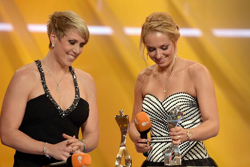 Christina Obergföll (l) und Sabine Lisicki.