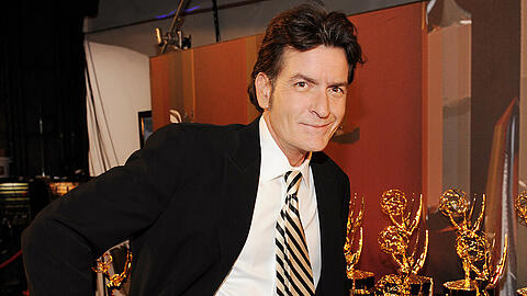 Charlie Sheen bei der Emmy-Verleihung - der Schauspieler war bereits mehrmals für die begehrte TV-Auszeichnung nominiert