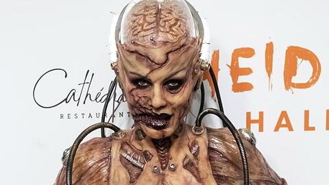 Heidi Klum als Zombie verkleidet vor einer  ihrer Halloween-Partys. (Archivbild)