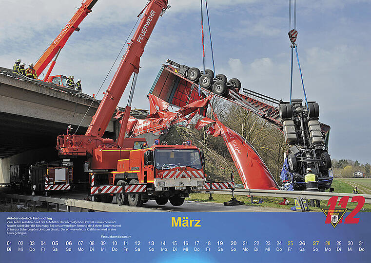 Der Kalender der Berufsfeuerwehr München 2016.