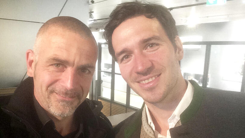 Felix Neureuther, hier mit AZ-Autor Florian Kinast (l.).