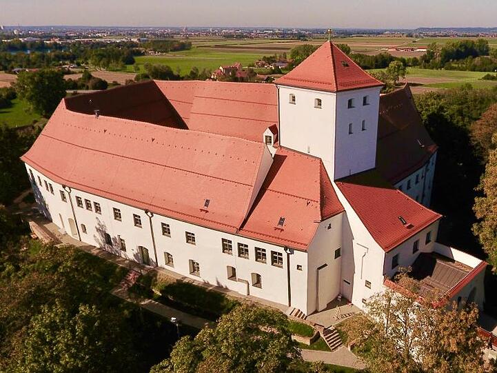 Außenansicht des Wittelsbacher Schlosses in Friedberg. Foto: E. Diehl/Stadt Friedberg/dpa/Archivbild
