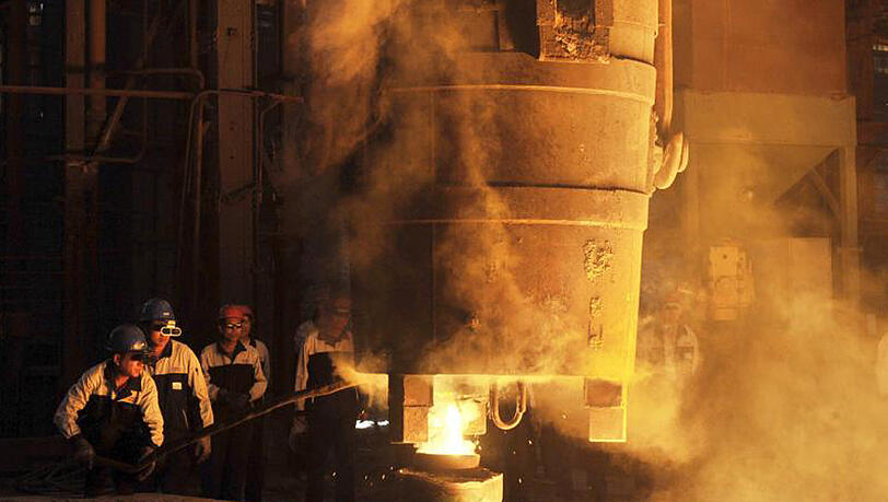 Stahlproduktion im chinesischen Shenyang. Auf bestimmte Stahlerzeugnisse aus China hat die EU ab sofort Antidumping-Aufschläge von bis zu 35,9 Prozent des Preises verhängt.