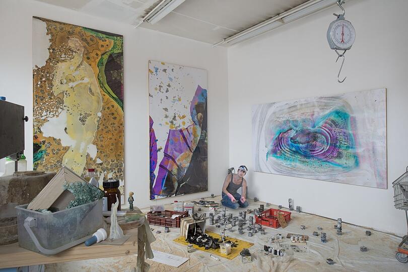 Wolfgang Ganter ist in Stuttgart aufgewachsen, in Karlsruhe hat er studiertn, nun arbeitet er in Berlin. Hier ein Blick in sein Studio.