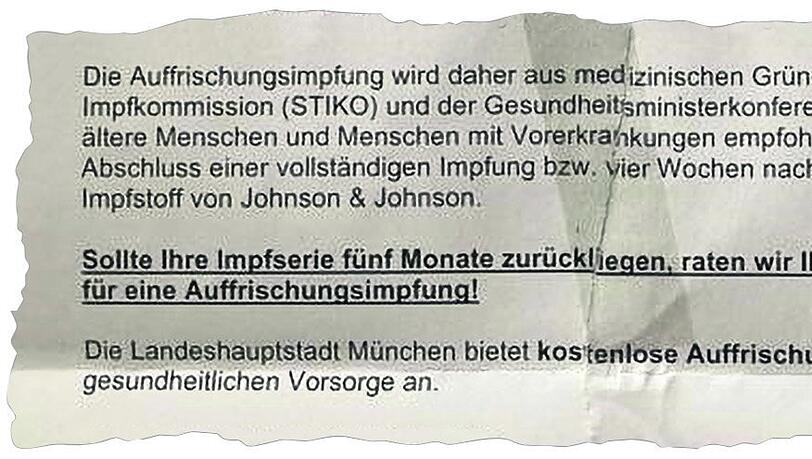 Alle Münchner über 60 haben Post von Gesundheitsreferentin Beatrix Zurek bekommen. Alle Münchner über 60 haben Post von Gesundheitsreferentin Beatrix Zurek bekommen.