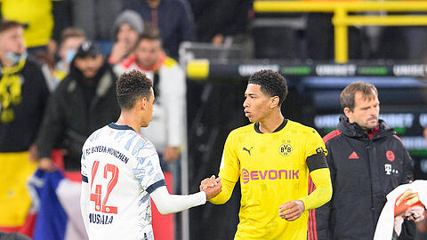 Stehen beide vor einer großen Zukunft: Bayerns Jamal Musiala (l.) und Jude Bellingham von Borussia Dortmund.