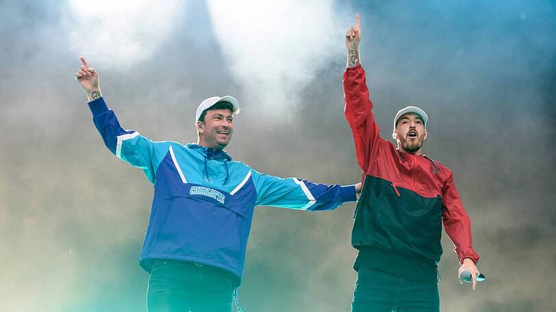 Marteria (links) und Casper haben sich nach dem abgebrochenen Konzert in Essen etwas einfallen lassen