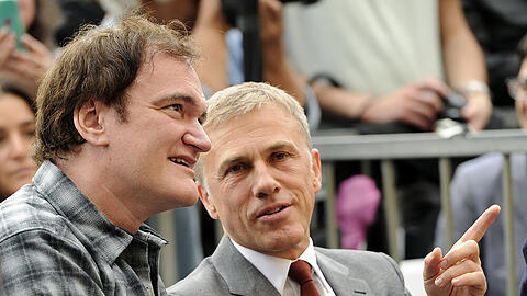 Kollegen unter sich: Christoph Waltz (re.) und Star-Regisseur Quentin Tarantino