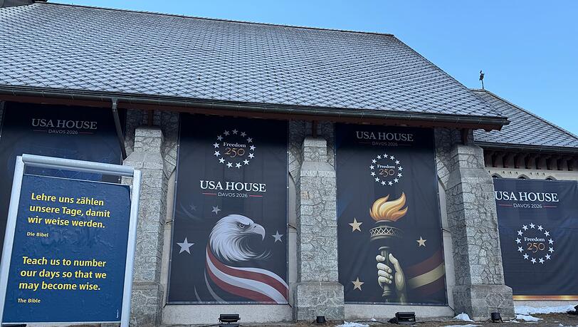 USA House in Davos: Pomp und Glaube eng beieinander.