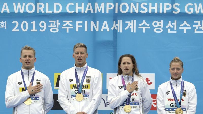 Die Gold-Staffel: Lea Boy (r-l), Sarah Köhler, Sören Meißner und Rob Muffels. Die Gold-Staffel: Lea Boy (r-l), Sarah Köhler, Sören Meißner und Rob Muffels.