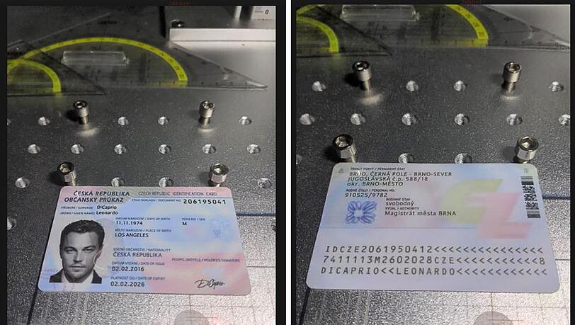 Dieses von der Generalstaatsanwaltschaft Frankfurt am Main zur Verfügung gestellte Foto zeigt einen gefälschten Ausweis, der im Darknet angeboten wurde.