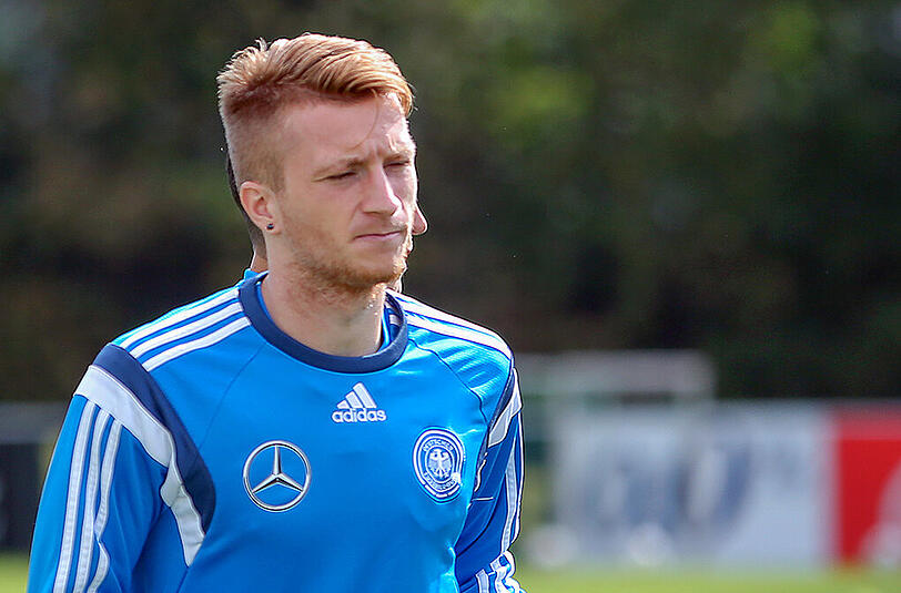 Trainingseinheit am Mittwoch in Frankfurt:  Hier hatte Reus schon Schmerzen.