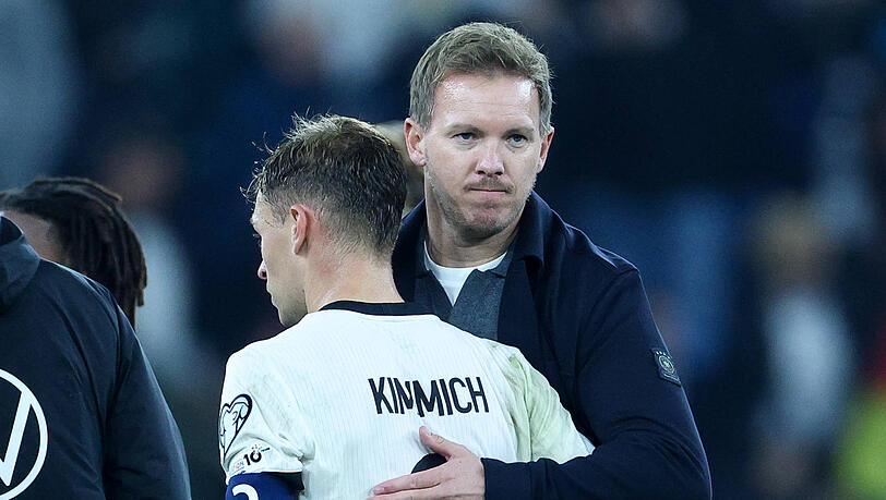 Bundestrainer Julian Nagelsmann und sein Kapit&auml;n Joshua Kimmich.
