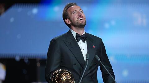 Das war knapp: Harry Kane lag im Rennen um den Ballon d'or nur wenige Punkte vor Kylian Mbapp&eacute;. (Archivbild)