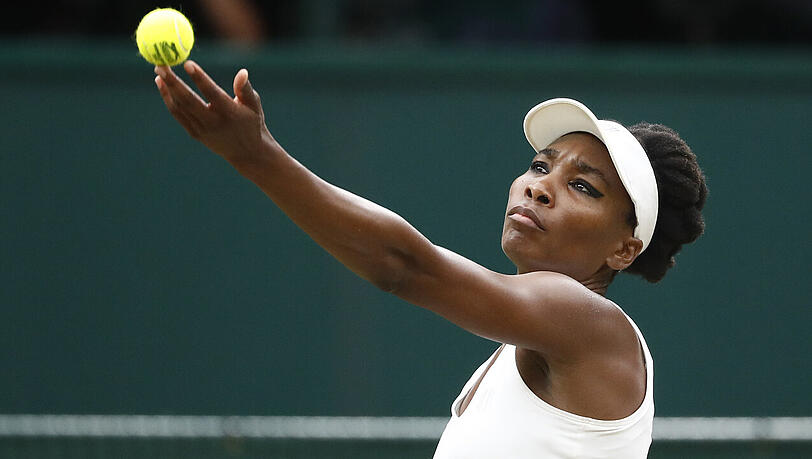 Venus Williams, hier im Viertelfinale in Wimbledon 2017. Venus Williams, hier im Viertelfinale in Wimbledon 2017.