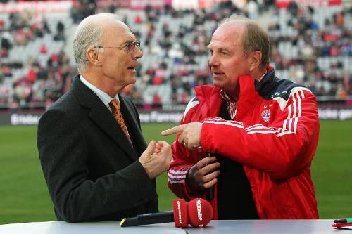 Nicht immer auf einer Wellenlänge: Präsident Franz Beckenbauer (l.) und Manager Uli Hoeneß (r.).
