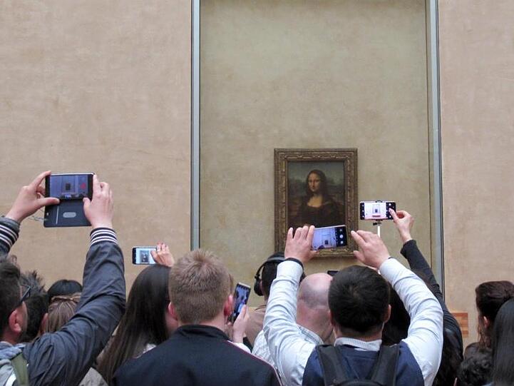 Gedränge vor der Mona Lisa.