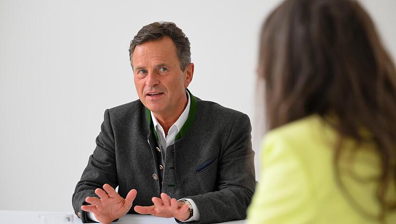 Manfred Gößl im Gespräch mit AZ-Redakteurin Martina Scheffler.