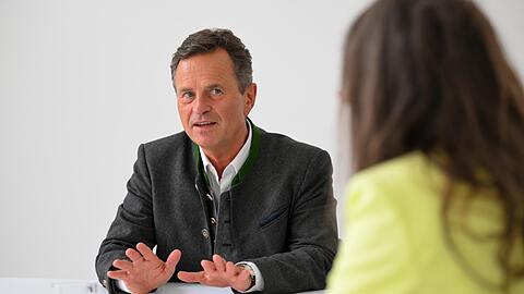 Manfred Gößl im Gespräch mit AZ-Redakteurin Martina Scheffler.