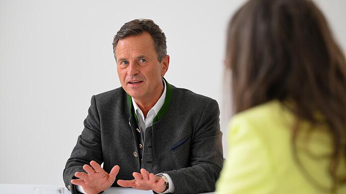 Manfred Gößl im Gespräch mit AZ-Redakteurin Martina Scheffler.